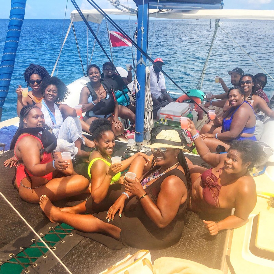 UEG community sailing in the Caribbean